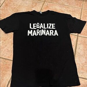 Black 'Legalize Marinara' T-Shirt Desano Pizza (Nashville) Small